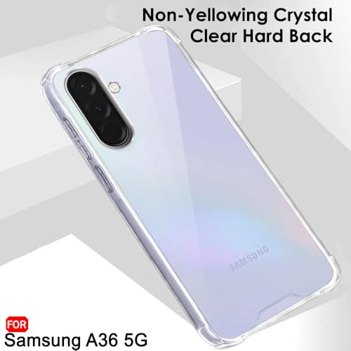 Image of TheGiftKart Crystal Clear Back Cover Case for Samsung Galaxy A36 5G | 360 Degree Protection | Shock Proof Design | Transparent Back Cover Case for Samsung Galaxy A36 5G (PC & TPU, Transparent Bumper)