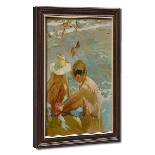 The Wounded Foot Prints de Joaquin Sorolla haute qualité avec cadre