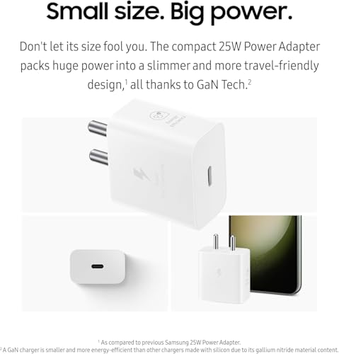Image of Original Samsung 25W Gan Type C Ultra-Fast Charging Adapter for Galaxy A16 /M05 /A05, A35 /M35 /F05 /M15, F15 /A15 /M36 /F36 /A36, M34 /S24 Ultra,S23 /fe /Z fold /flip /6 /5,Tablet| 25 w Adaptor Charge, White