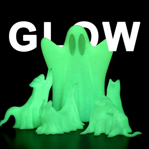 Image of PLA Force Glow Green Filament, Glow in Dark Filament 1.75mm, 1KG | Toughened Glow Green 3D Filament Features Vibrant UV-activated Glow in the Dark Effects