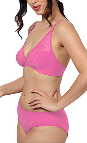 Image of StyFun Women Cotton Bra Panty Set, Non-Padded, Non-Wired, Sexy Lingerie for Honeymoon Lingerie Set for Women for Sexy hot Bra Panty Set for Women Combo Pack Color- Multi-Color Cup-B