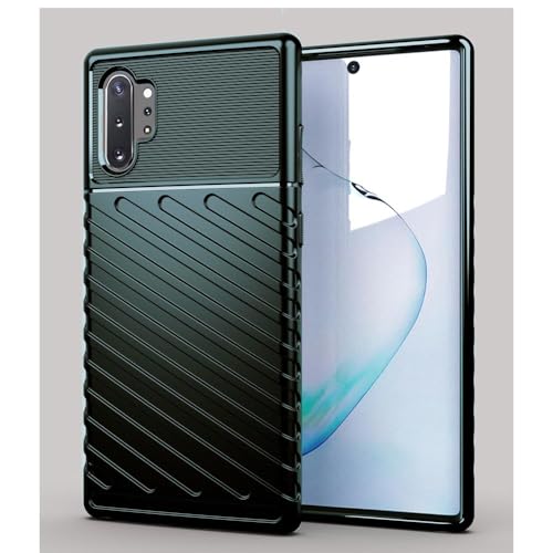 Image of amazon basics Shockproof Mobile Cover for Samsung Galaxy Note 10 Plus 4G (360 Degree Protection | Protective Design | Anti-Scratch Tough Slim TPU Case), Green