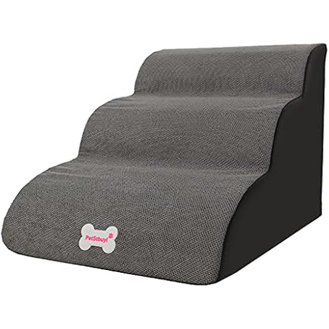 WGYTECH Dog Stairs Ladder 2-Steps Soft Comfortable Pet Stairs, Removable Washable Pet Ladder Hold Up 55kg, Small Dog Ramps for Sofa Bed Cover