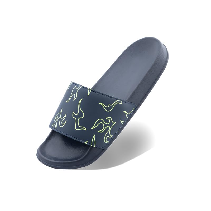 Image of ARVAN Mens Printed EVA Sliders | Lightweight Slip-On Slippers with Cushioned Sole | Casual Open-Toe Slides