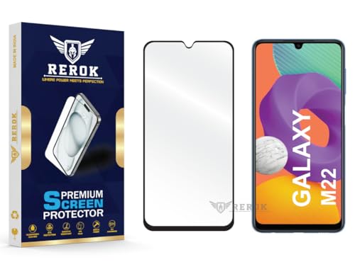 Image of Gorilla Tempered Glass Screen Protector Compatible with Samsung Galaxy M22 [Pack of 1] | Edge-to-Edge, Bubble-Free, Case Friendly, Easy Installation Kit