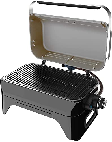 Campingaz Gas BBQ Attitude2go CV, Low-Smoking Portable Barbecue, Camping Grill, Tabletop Grill, Barbecue with Lid, Thermometer and Cast Iron Grid, Runs on CV 470 Plus Gas Cartridge, Grey - Image 5