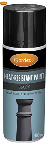 Leisure Traders Black Heat Resistant Spray Paint for Chimeneas