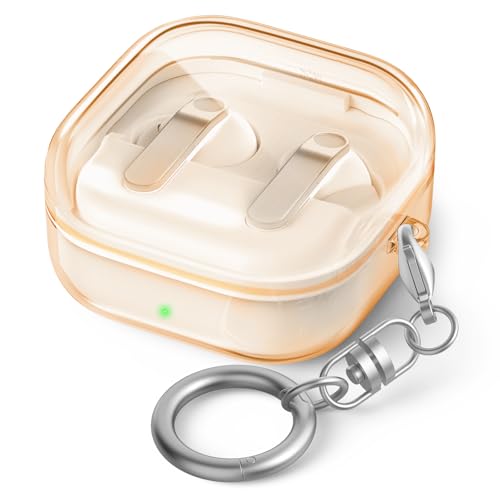 AhaStyle �N���A�P�[�X�iSamsung Galaxy Buds4 (2026) & Galaxy Buds4 Pro (2026) �p�j[���ϖh�~] �\�t�gTPU�ی�J�o�[ �X�L�� �T���X�� Galaxy Buds4 �V���[�Y��p�݌v �L��/���C��