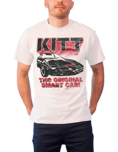 Knight Rider Officially Licensed Merchandise KITT The Original Smart Car T-Shirt (White) Medium