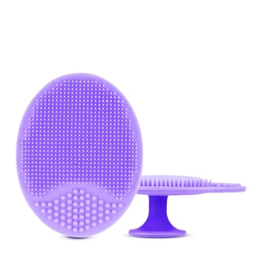 Image of Episkey Silicone Face Scrubber Exfoliator, Soft Face Brush, Facial Cleansing Brush, Acne Blackheads Removing, Acne Pore Pad for Deep Cleaning Skin Care for Girls & Women's (FS-PURPLE)