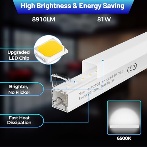 Gneng Hexagon LED Lights, 6500K Cool White 8910LM Honeycomb Ceiling Light for Garage Gym Workshop; Hex Lights for Basement Warehouse Barber - image 4