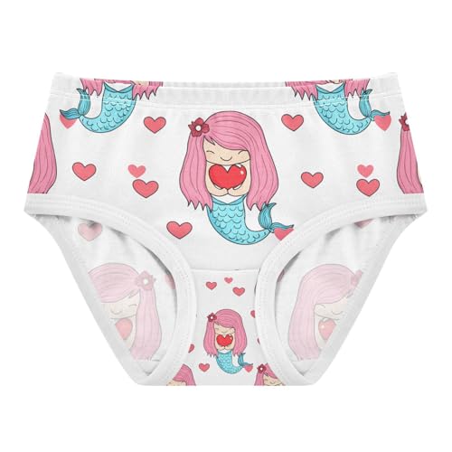 Cute Mermaid Red Heart Toddler Girls's Underwear 2T 202c1294