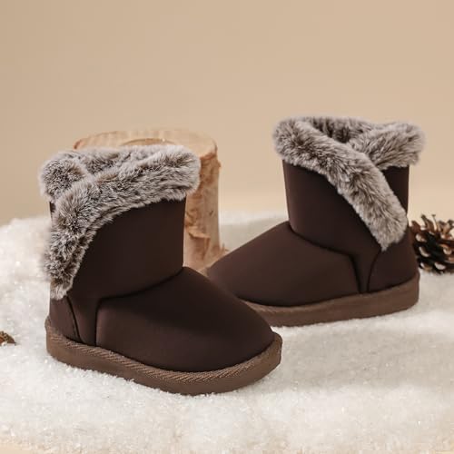 Image of Femizee Girls Boys Warm Winter Boots Kids Outdoor Snow Boots(Toddler /Little Kid)