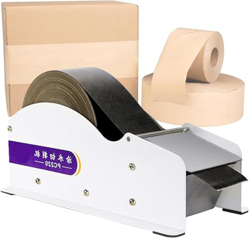 AWAYDD Water Activated Packing Tape Dispenser, Kraft Paper Packaging Tape Cutter, Manual Stainless Steel Tape Dispenser