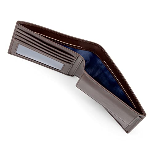 SERASAR | Premium Genuine Leather Wallet for Men in Carbon Optic Brown | 9 Card Slots | RFID Protection | With Gift Box3