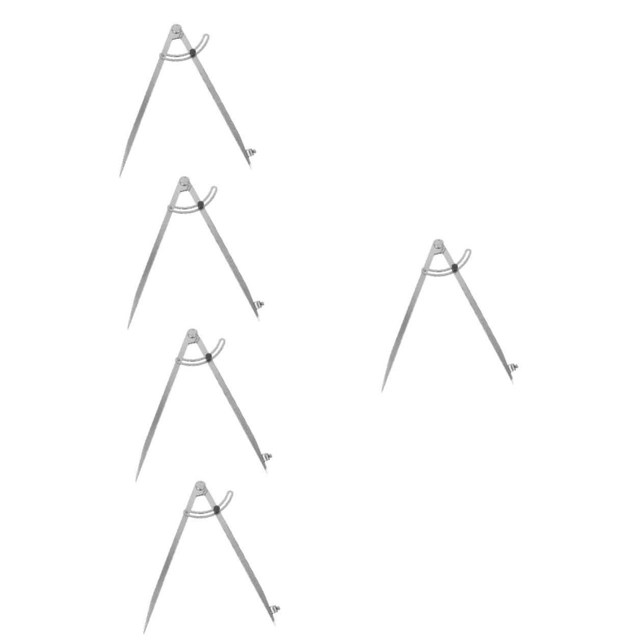 Housoutil 5 Pièces Compas pour Étudiants avec Support de Crayon Outil de Traçage pour Mathématiques Technique et Menuiserie