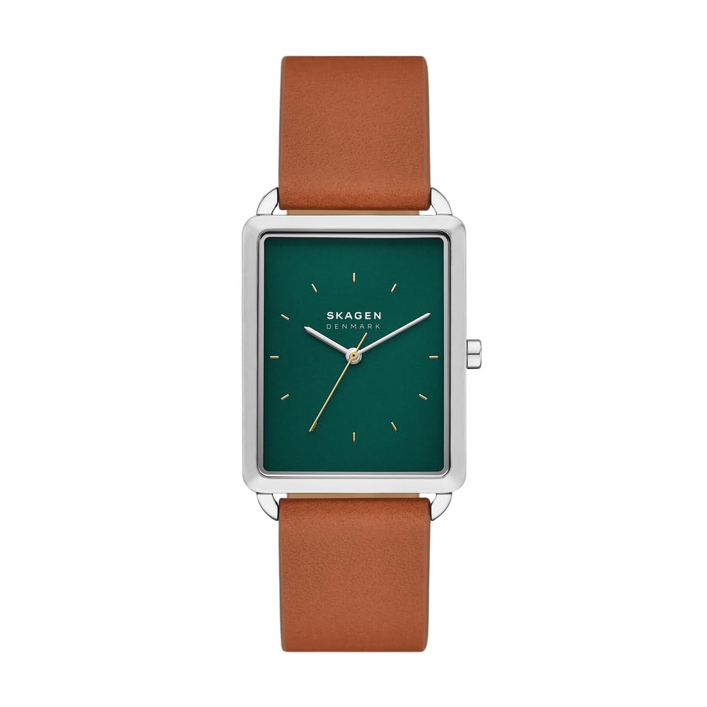 Skagen Hagen Watch for Men, Quartz Three Hand Movement with Stainless Steel or Leather Strap