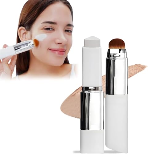 Barra Base Maquillaje Que Cambia Color, 2026 Barra Crema Cubriente Bar ra Basemaquillaje Blanca Con Cobertura Completa A Media, Para Todo Tipo Pieles, Con Cabezal Brocha (Medium-1PCS)