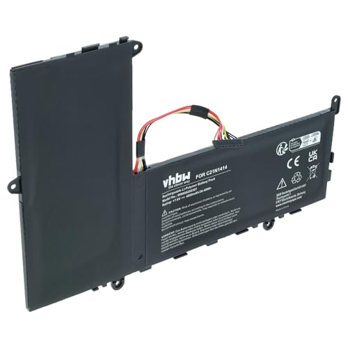 vhbw Batería Compatible con ASUS EeeBook X205TA DS01, X205TA DH01, X205TA BING FD015BS Notebook (4800 mAh, 7,6 V, Li Poli)