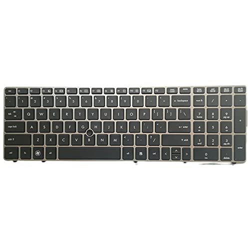 Clavier HP ProBook 6560b de rechange pour travailler en anglais avec un PC portable noir