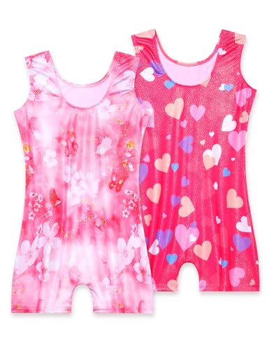 Image of 2 Pack Leotard for Girls Gymnastics Sparkly Sleeveless Unitards