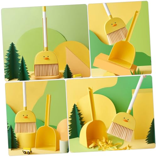 Anneome Besen Kehrschaufel Set Mini Cartoon Design Abnehmbar Kompakt Tragbar für Haushaltsspielzeug für Eltern Junge Mädchen Aktivitäten und Spielerisches Saubermachen – Bild 3