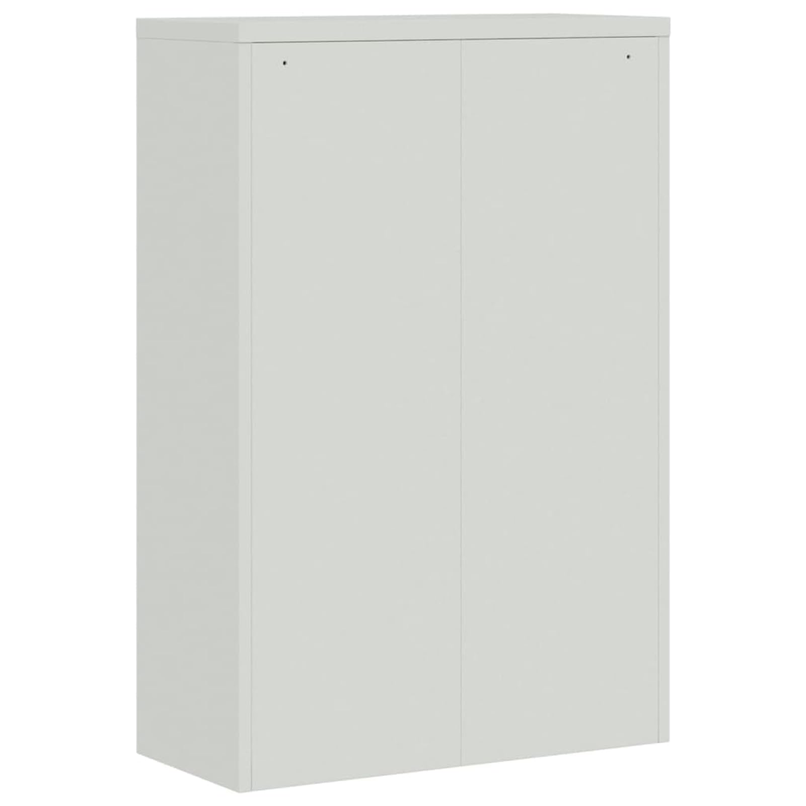 Armadietto in acciaio grigio, 90 x 40 x 140 cm, con 2 ante a battente, 3 ripiani regolabili, portata 30 kg per ripiano