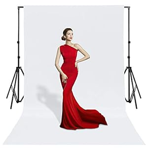 White Backgrounds for Photography, 10 x 12 ft Polyester Chromakey Backdrop Cloth, Collapsible Solid Color Background for Photo Shooting, Streaming Live, Video Studio