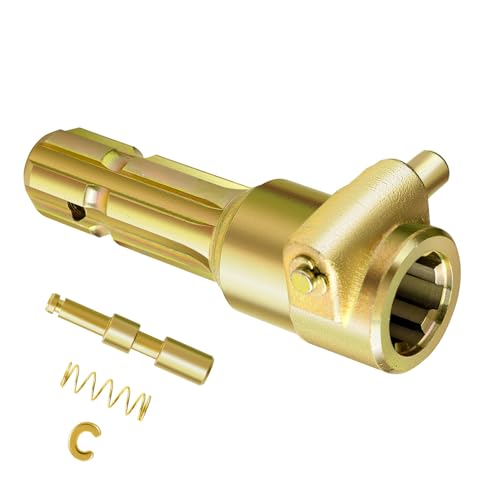 New PTO Extension Adapter with 1-Pack PTO Power Take Off Pin Quick Yoke Female 1-3/8 & 6 Spline Male 1-3/8 & 6 Spline 70 HP PTO Shaft Extension Parts PTO Link Quick Connect for Tractor