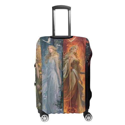 Four Seasons Goddess Luggage Covers Washable Travel Suitcase Cover Elastic Baggage Protector4