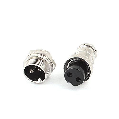 Aexit 2pcs Conectores de Avión AC Audio y Video 250V 7A miniatura 2