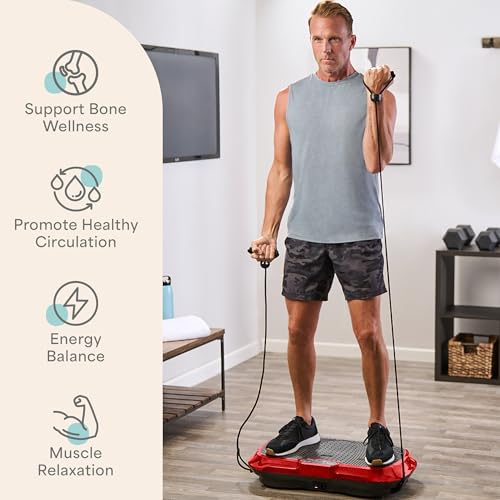 Image of Lifepro Waver Vibration Plate Exercise Machine - High-Intensity Vibration Plate for Lymphatic Drainage - Full-Body Workout Vibrating Platform with Loop Bands - Fitness Equipment for Strength & Toning