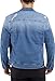 X RAY Mens Denim Jacket, Washed Ripped Distressed Flex Stretch Casual Trucker Biker Jeans Jacket for Men, Medium Blue - Ripped, Medium