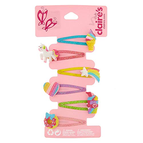 Claire's Club Little Girl Rainbow Snap Hair Clips - 6 Pack
