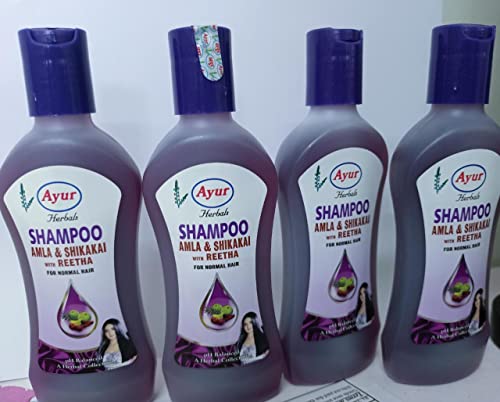 Image of Ayur Amla & Shikakai Shampoo pack of 4 (400 ml)