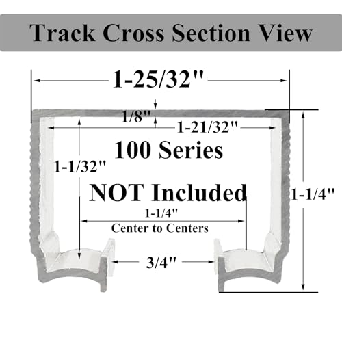 Image of 2 Set Pocket Door Soft Close Top Hanger Assemblies Fit for Johnson P /N #1060 & #1062, Works with 100, 134F, 138F, 2610F Series Track, 1 inch Nylon Ball Bearing Tri-Wheel, Bi-Direction