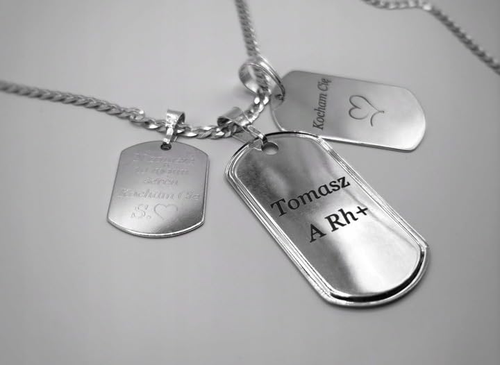 ZELYA ketten für herren silber 925, personalisierte geschenke männer - Erkennungsmarke mit gravur, militär smuck, dog tag militär