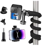 Gooseneck Flexible Camera Mount Compatible with GoPro Hero 13/12/11/10/9/AKASO EK7000/Brave 7/Bra...