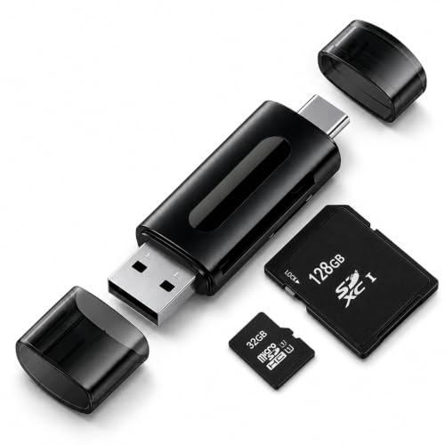 Image of SR-G10 OTG USB Multi-Function Card Reader /Writer, Type-C, High Speed for Mobile,Laptop (Black)