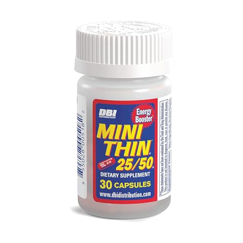 Mini Thin 25/50 - Energy Capsules Formulated with Caffeine - 30 Capsules