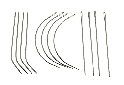 (4C4I4J Needle) - 12 Combo Deal C I J Type Weaving Needle Upholstery Carpet Leather Canvas Repair Weaving Curved Needles Pins Hand Sewing Needles