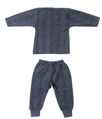 Image of TS LAVI TAVI Kids Cotton Blend Thermal Top and Pyjama Set - Round Neck, Full Sleeves, Winter Wear Suit for Infants, Girls, Boys (Pack of 2)