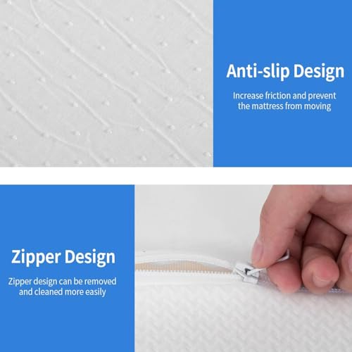 Image of PayLessHere 12 inch Memory Foam Mattress Cooling Gel Green Tea Infused Mattress,Fiberglass Free,CertiPUR-US Certified,Cooler Sleep Supportive & Pressure Relief,White California King