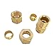 Brass Compression Tube Fitting, Union, 1/4