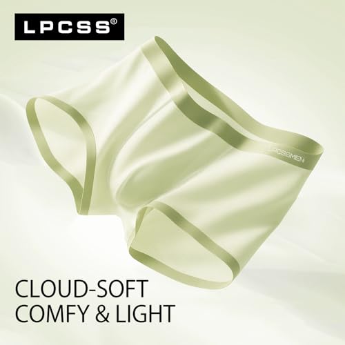 Men's Boxer Shorts Cool Silk, Lightweight, Breathable, Mid-Rise, Seamless, Stretch Underwear E23072