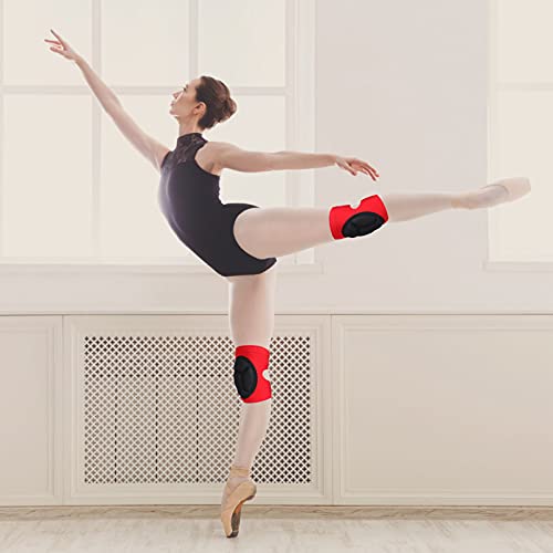 Audance Womens Knee Pads, Knee Pads For Women With Thick Eva Foam Padding Protective Pads Suitable For Women House Cleaning Gardening Work Dance Yoga(L), Red, Large #TOP2