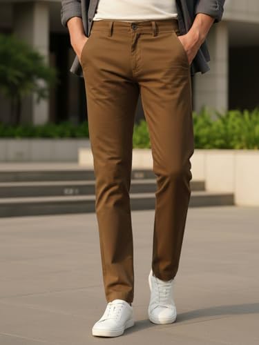 Image of Urbano Fashion Men's Slim Fit Mid Rise Pants