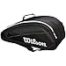 Wilson Fed Team 3 Pack Tennis Bag, Black/White