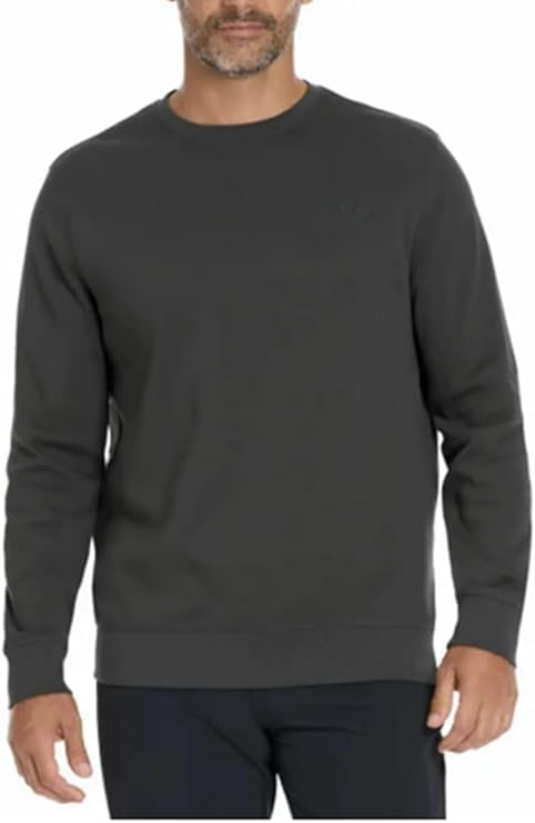 Hurley Men's Long Sleeve Crewneck Sweatshirt (US, Alpha, Large, Regular, Regular, Gray)