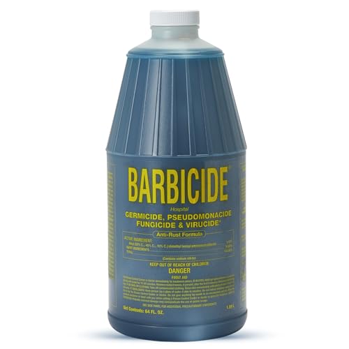 BARBICIDE Half Gallon Disinfectant Concentrate | EPA-Registered Hospital-Grade Germicide for Salons & Barbershops | Anti-Rust Solution for Shears Combs & Professional Tools | EPA-Registered
